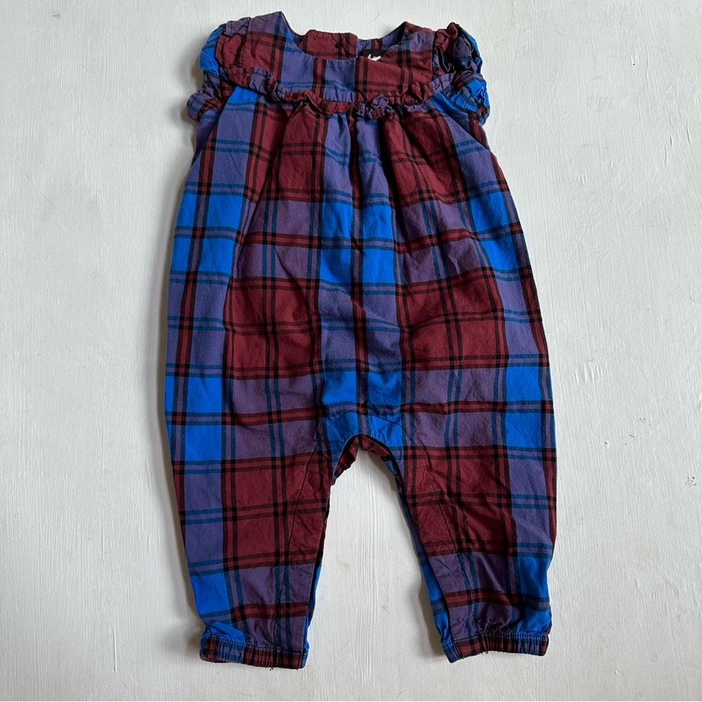 Tea Collection Family Plaid Ruffle Romper - Picture 2 of 5